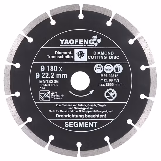 Fast Cut En13236 Standard Diamond Segment Saw Blade for Cutting Stone, Concrete, Granite